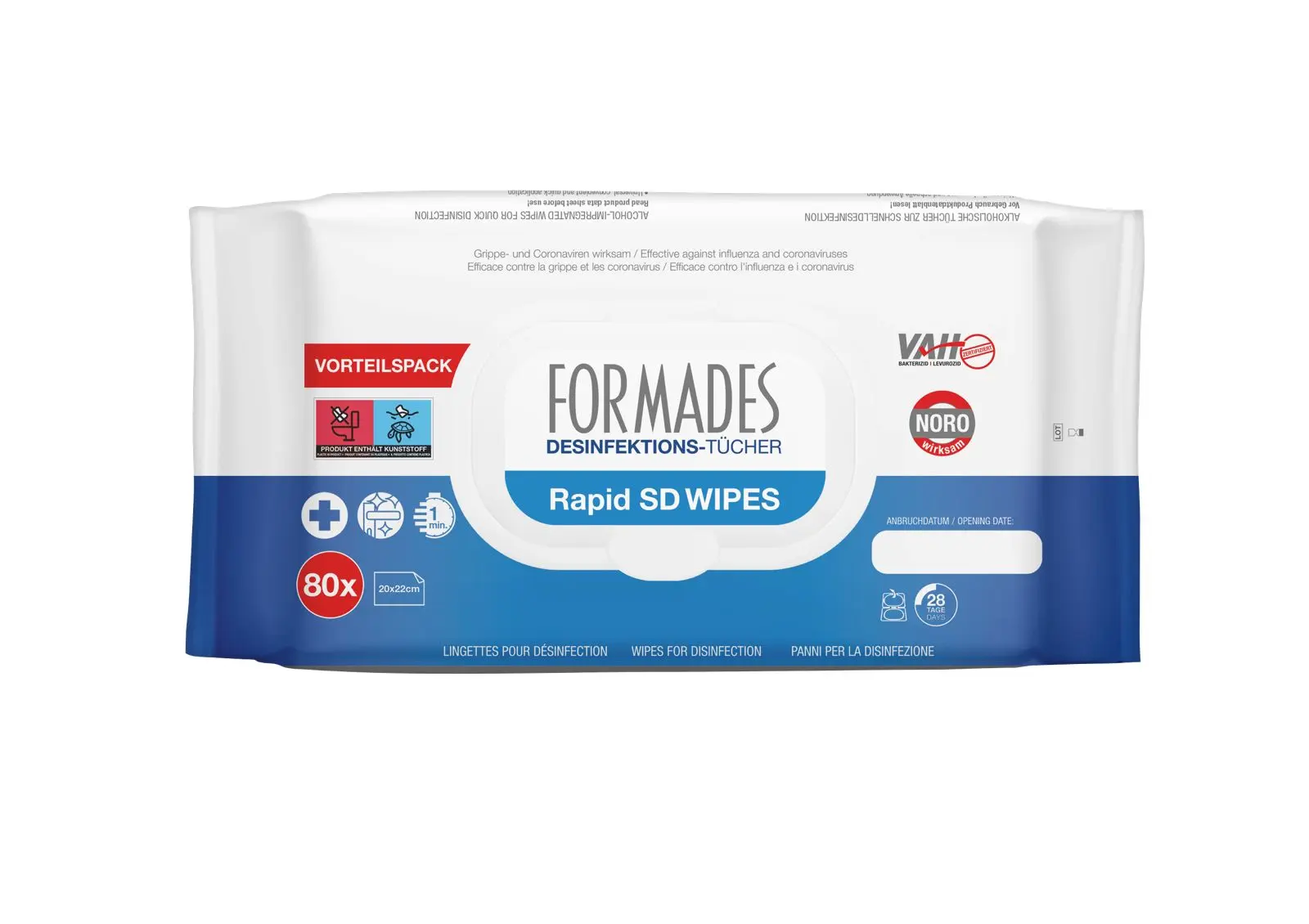 Formades Desinfekionstücher Rapid SD Wipes